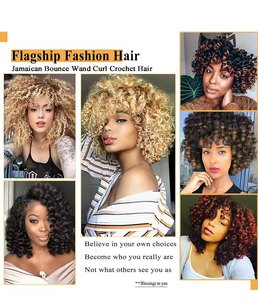 Jamaïcain Bounce Crochet Cheveux 12 Pouces Bouclés Crochet Tresses Cheveux Pour Les Femmes Noires Extension de Cheveux - Product Image 6