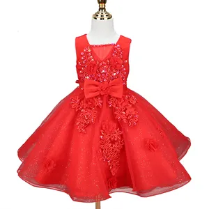 Vente chaude ODM OEM Robe de demoiselle d'honneur pour enfants Mariage Bébé 2 3 4 5 6 7 8 10 ans Anniversaire Bébé Filles Soirée