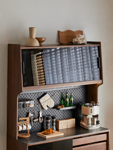 Xuxie sang trọng hiện đại màu đen óc chó ý Thiết kế hẹp rắn gỗ tự chọn <span class=keywords><strong>sideboard</strong></span> cho phòng ăn phòng khách nhà bếp & khách sạn - Product Image 4