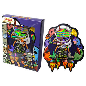 Bolsas de Mylar con Cierre para Flores Secas, 3.5g 7g 14g 28g, Diseño Holográfico, Ventana Transparente, en Existencia - Product Image 6