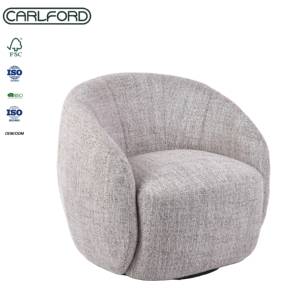 कार्लफोर्ड 360 स्विवेल एक्सेंट चेयर सॉफ्ट कॉफी टेबल सजावट कपड़े आराम कमरे के लिए घर या होटल के लिए होटल - Product Image 2