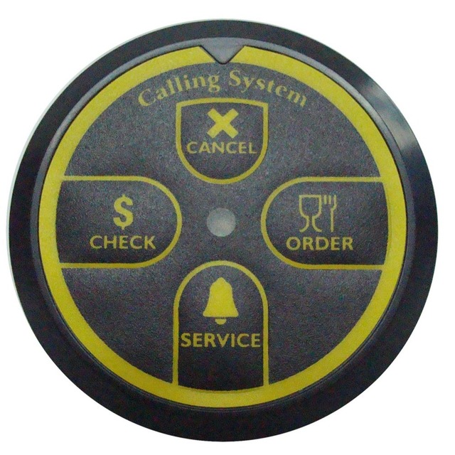 Small Multi-Button Pager Wireless Long Rang Calling System for Restaurant or Coffee Shop With Call Information Software