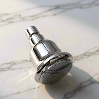 Pommeau de douche suspendu robuste en alliage de zinc de 2,5 pouces, haute pression, anti-éclatement, en métal massif chromé, design moderne pour salle de bain