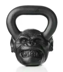 Gorilla Head Đen Thiết Bị Tập Thể Dục Cast Iron Ấm Đun Nước Chuông Quả Tạ