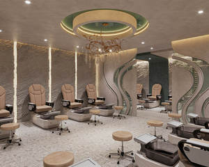 Diseño de Interiores de Lujo para Salón de Uñas, Muebles Personalizados para Salón de Belleza, Microcemento Wabi Sabi, Solución Integral para Proyectos de Spa - Product Image 6