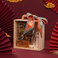 Kunden spezifische Weihnachts geschenk boxen mit Acryl deckel Hochzeits geschenk box für Gast holz geschenk koffer mit Schiebe deckel und Griff