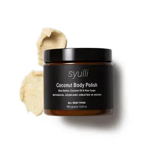 Natural Organic Skincare Nourishing Soft Exfoliated Hydrated Shea Butter Coconut Body Polish for All Skin Types