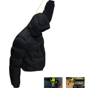 90% Windproof Lightweight Hooded Three-Proof Velvet Gallbladderless Puncture Technology Nylon <b>Duck</b> Trench <b>Coat</b> - Product Image 3