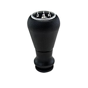 Poyracing – pommeau de levier de vitesse manuel à 5 vitesses, en cuir noir, pour Peugeot 206 207 208 307 308 408 508 301 - Product Image 3