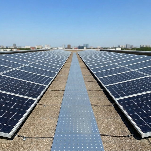 Solar Panel Roof Walkways ZAM Solar Walkways Panel Maintenance Solar Anti-slip Walkway