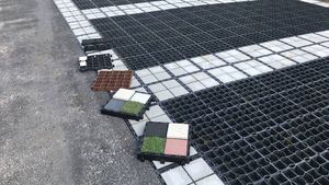 Pavimentadoras permeables de rejilla de grava HDPE recicladas utilizadas para estacionamiento de automóviles de entrada de césped - Product Image 5