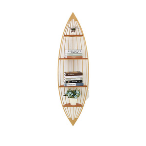 Nouveau Style Barre Restaurant Quatre Couches Voilier Tenture Murale <span class=keywords><strong>Étagère</strong></span>s <span class=keywords><strong>De</strong></span> Rangement - Product Image 4