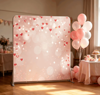 Support d'affichage autoportant moderne et portable en tissu tendu pour taies d'oreiller, avec cadre en aluminium, lavable, imprimé par transfert thermique, facile à personnaliser