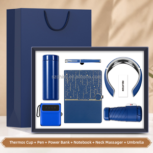 Kit Regalo Promozionale Personalizzato: Taccuino Stellato, Penna, Tumbler, Massaggiatore per il Collo, Ombrello, Power Bank, Regalo Aziendale per Dipendenti - Product Image 2