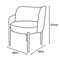 Chaise de salle à manger rembourrée avec dossier en fer à cheval S07, fournisseur professionnel, pieds en métal personnalisés, pour usage commercial, bistrot, maison, bureau, parc