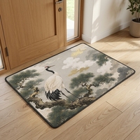 Paillasson de style chinois oriental, tapis antidérapant imprimé, tapis d'entrée, motif personnalisé
