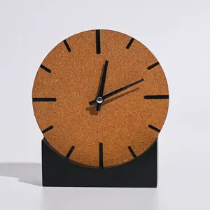 Easlegifts 2024 nuova decorazione per la casa soggiorno regali unici orologio Desktop silenzioso creativo retrò piccolo orologio da tavolo in legno