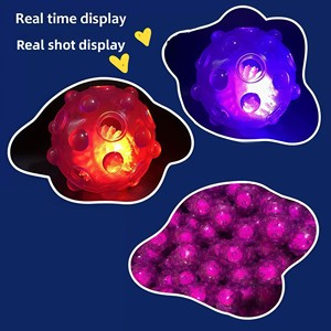 Pelota de juguete para perros Glow Sound de 9 cm, flotante, duradera, resistente a mordidas, fácil de lavar, para ejercicio de mascotas al aire libre en verano, para lotes pequeños. - Product Image 4