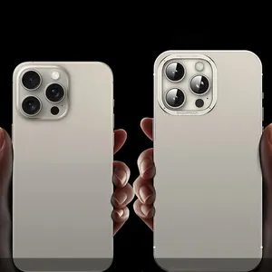 Exclusivo Titanium Metal Shockproof Bumper Phone Case Alumínio Alloy Fashion Feel Com caixa de telefone magnético para iphone 15 14