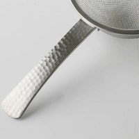 Tamis à thé en acier inoxydable à double maille fine japonaise pour poudre de matcha, passoire à thé et à cuisine, poignée texturée martelée, tamis à matcha