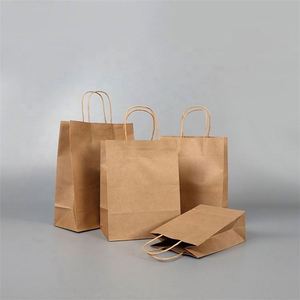 Sacs en papier kraft personnalisés pour le shopping, imprimés sur mesure, fabriqués en Chine, à bas prix - Product Image 2