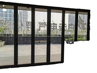 Ventana Plegable de Aluminio con Doble Acristalamiento, Apilamiento Horizontal, Insonorizada, Tamaño Personalizado para Balcón o Jardín