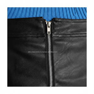 Mini jupes en cuir véritable d'agneau pour femmes, en cuir véritable, modèles populaires, personnalisés, Slim Fit, - Product Image 1