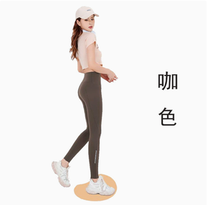 Shorts de Yoga 2 en 1 para Mujer, Cintura Alta, Sin Costuras, Color Gris Sólido, Efecto Levanta Glúteos, Elásticos en 4 Direcciones, Cintura Elástica, Poliéster 220g - Product Image 5