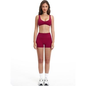 Conjunto Deportivo de Dos Piezas para Mujer, Sujetador Deportivo con Efecto Scrunch Frontal, Pantalones Cortos de Cintura Alta a Juego, Ropa Deportiva para Gimnasio, Yoga y Atletismo - Product Image 6