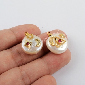 Colgante <span class=keywords><strong>de</strong></span> Perla Natural G1887, Perla <span class=keywords><strong>de</strong></span> Agua Dulce con Dijes <span class=keywords><strong>de</strong></span> Circonita Cúbica para la Elaboración <span class=keywords><strong>de</strong></span> Joyas - Product Image 5