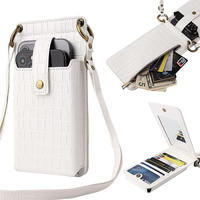 Pochette portefeuille étanche personnalisée sac de voyage en cuir à bandoulière pour téléphone portable
