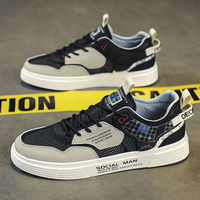 2023 été tout match à la mode hommes chaussures de sport décontractées toile blanche bas maille légère anti-glissante poids léger pour les étudiants