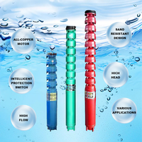 Pompe submersible électrique durable pour puits profond 370W en fonte multi-étages pour l'approvisionnement en eau agricole et résidentiel