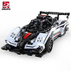 CaDA Racing Car Vehicle Technic Building Block Bricks 2.4G Plastic Block Remote Control Rc Car Toy