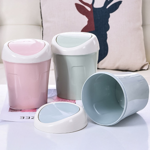 Cubo de basura para encimera, cesta de papel de desecho, cubo de basura de plástico, cubo de basura pequeño, <span class=keywords><strong>Mini</strong></span> cubo de basura de escritorio con tapa abatible - Product Image 6