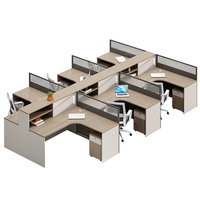 Poste de travail modulaire acoustique moderne pour 4, 6, 8 ou 10 personnes – Mobilier de bureau avec cloison et bureau individuel