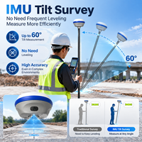 Penerima AR GNSS RTK Presisi Tinggi 1408 Kanal Multi Band GPS BDS Peralatan Survei IMU Tilt CORS Sistem RTK
