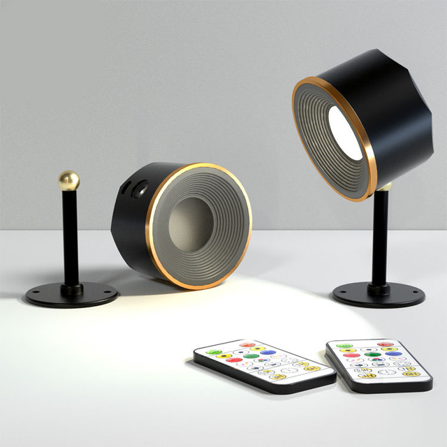 Modern USB Rechargeable LED Wall Lamps Magnetic Remote & Touch Control Dimmable RGB Lighting