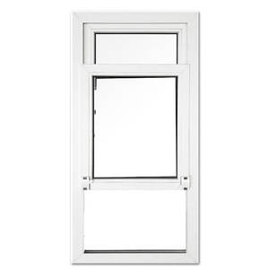 Mejor precio de fábrica Upvc doble esmalte diseño francés vinilo columpio vidrio abatible ventanas de Pvc con acero de hierro - Product Image 5