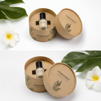 Boîte en carton cylindrique élégante avec impression personnalisée pour flacons de parfum, emballage cadeau, qualité de luxe