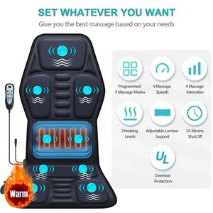 Cojín de Masaje Eléctrico <span class=keywords><strong>Shiatsu</strong></span> 3D para Cuerpo Completo, Cintura, Espalda y Cuello, para Hogar, Oficina y Auto - Product Image 2