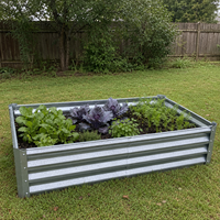 Kit de jardinière surélevée en acier galvanisé OEM, revêtement en poudre, écologique, résistant à la rouille, bac à légumes rectangulaire avec drainage