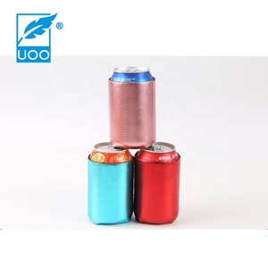 UOO-Bolsa enfriadora de tela de poliéster de neopreno con aislamiento Delgado, plegable, resistente al agua, soporte para paquete de latas rechoncho, sublimación impresa, 12oz - Product Image 1