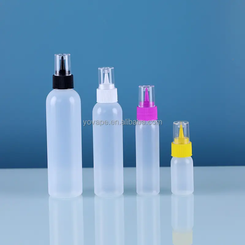 Leere nachfüllbare Quetsch weiche PE LDPE 30ml 60ml 120ml 180ml 2 Unzen 4 Unzen 6 Unzen Kleber Abgabe Öl Applikator Spitze Plastik flasche