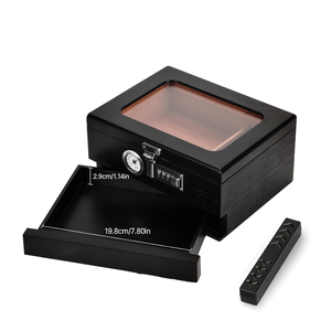 Vente en gros de boîtes de rangement pour cigares en bois faites à la main avec logo personnalisé boîtes à cigares en bois à lacets modèle d'armoire fabricant direct - Product Image 3