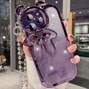 Nuovo lusso placcatura Glitter Bear catenella custodia per telefono per <span class=keywords><strong>IPhone</strong></span> 15 <span class=keywords><strong>13</strong></span> 12 11 14 Pro Max <span class=keywords><strong>con</strong></span> supporto per <span class=keywords><strong>fotocamera</strong></span> <span class=keywords><strong>Cover</strong></span> protettiva - Product Image 1