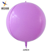 Ballon sphérique en feuille d'aluminium 4D dégradé de 22 pouces pour mariages, anniversaires, baby showers et fêtes