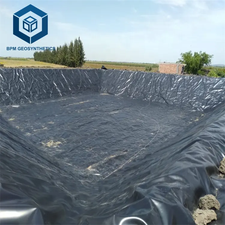 चीन बीपीएम GEOSYNTHETICS की आपूर्ति एचडीपीई भू झिल्ली चिकनी Geomembrane एचडीपीई लाइनर प्लास्टिक मछली फार्म तालाब Liners कीमत