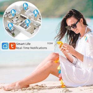 Kit d'alarme de sécurité domestique WiFi avec détecteur de mouvement, capteurs de porte et de fenêtre, contrôle à distance par application, système d'alarme sonore intelligent Tuya - Product Image 5
