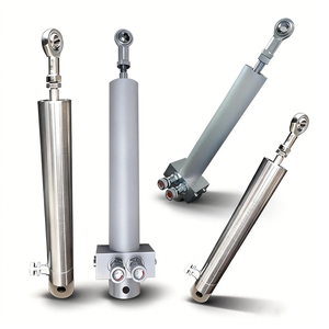 Mini vérin hydraulique à double effet en acier inoxydable, petit vérin à piston hydraulique avec attache à fourche pour l'automatisation - Product Image 1